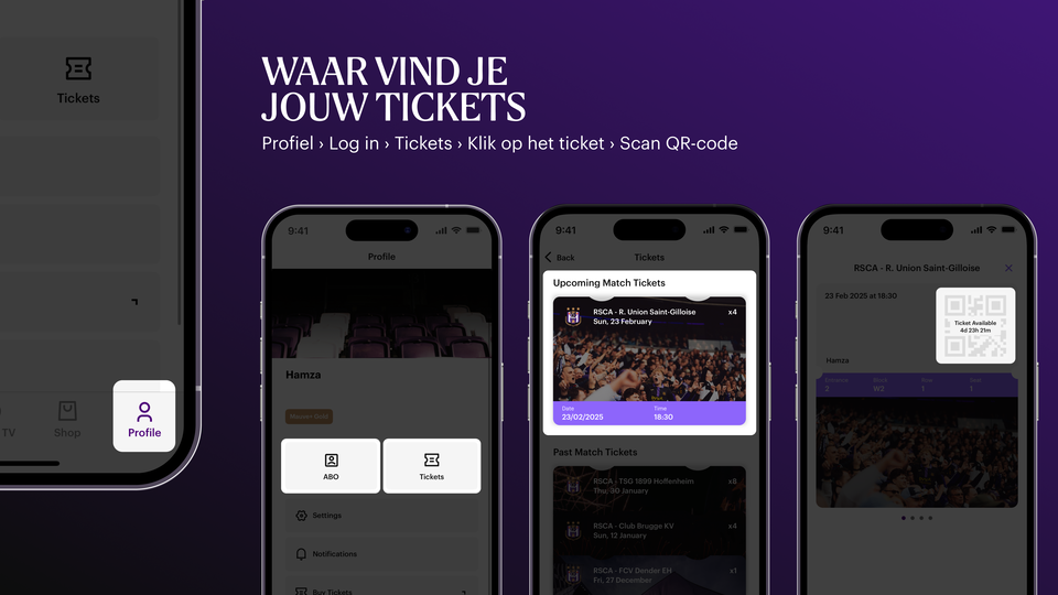 How to find ticket in app